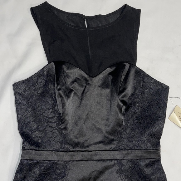 New Guess Los Angeles Satin Lace sheer Fitted 4 S - Picture 1 of 9